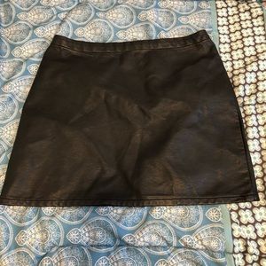 Black Leather Miniskirt Size Medium